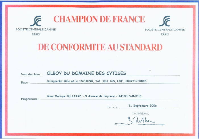 OLBOY champion de France